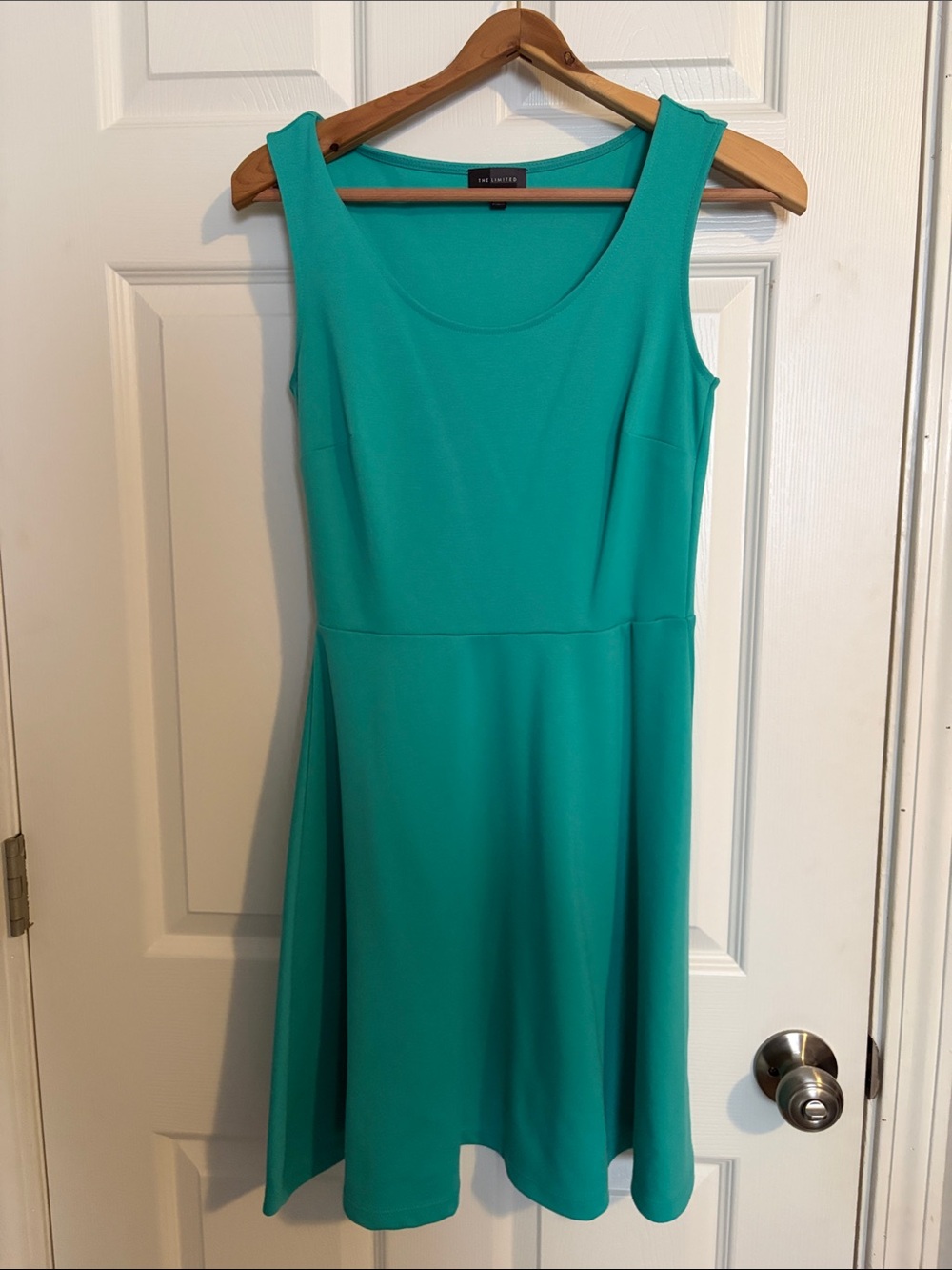 The Limited Teal Sleeveless Scoop-Neck Fit & Flare Dress